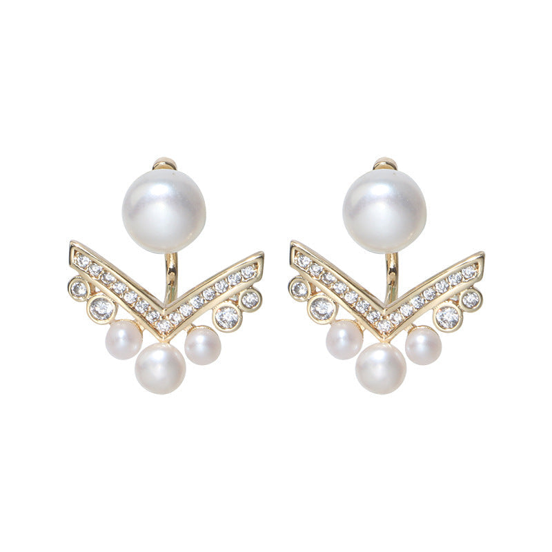 Claudia Perlenohrringe (Gold & Silber)