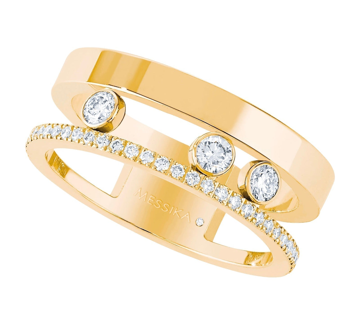 Kristallreihenring (Gold & Silber)