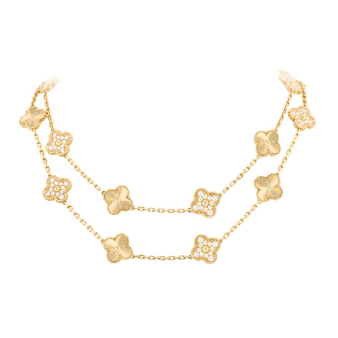 Coki Lange Melli Halskette - Diamant / Gold