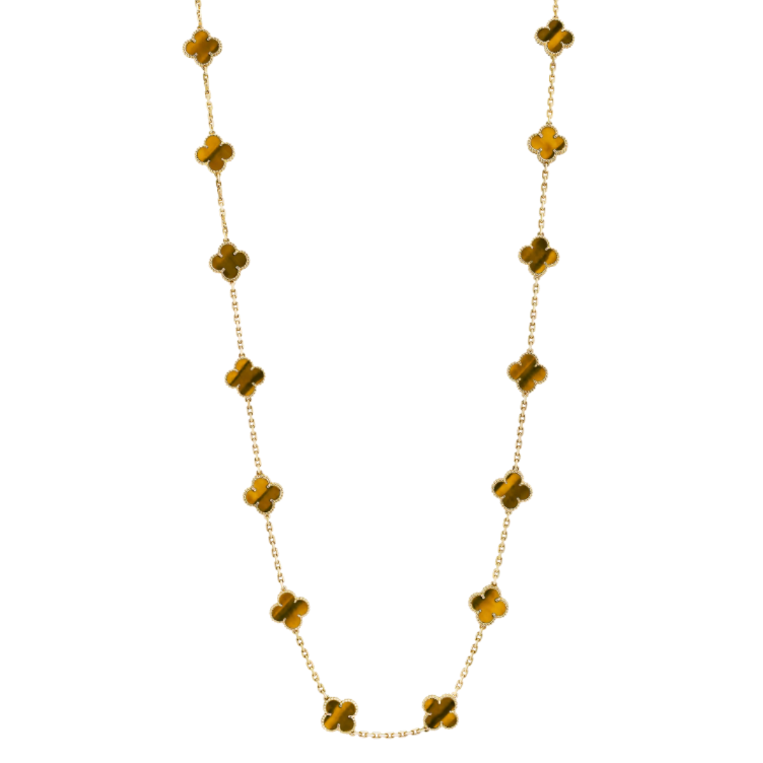 Coki Lange Melli Halskette - Orange / Gold