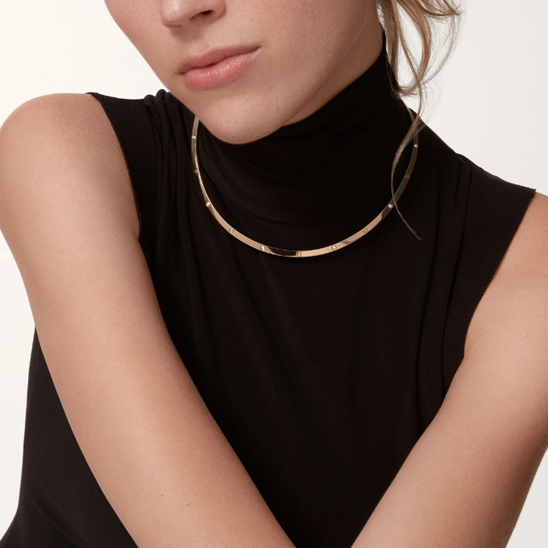 Adèle-Halskette – Roségold / Diamant