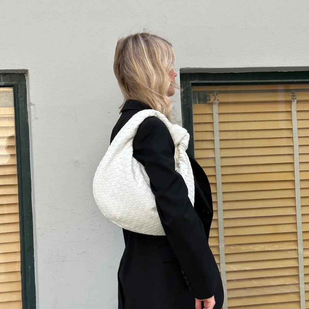 Leona Gewebte Tasche, mittelgroß