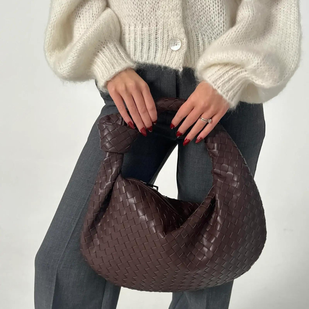 Leona Gewebte Tasche, mittelgroß
