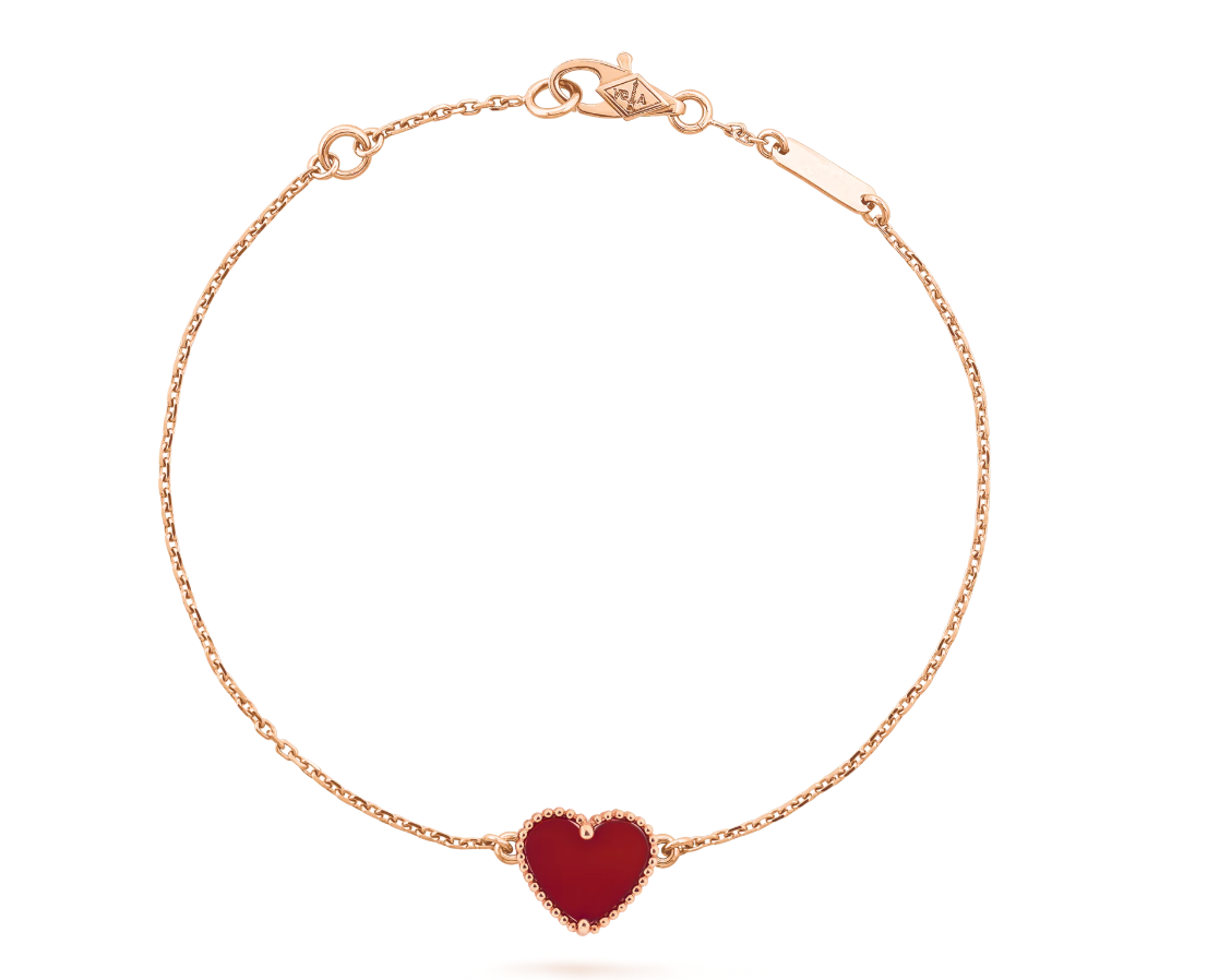 Bernstein Herz Armband - Rose