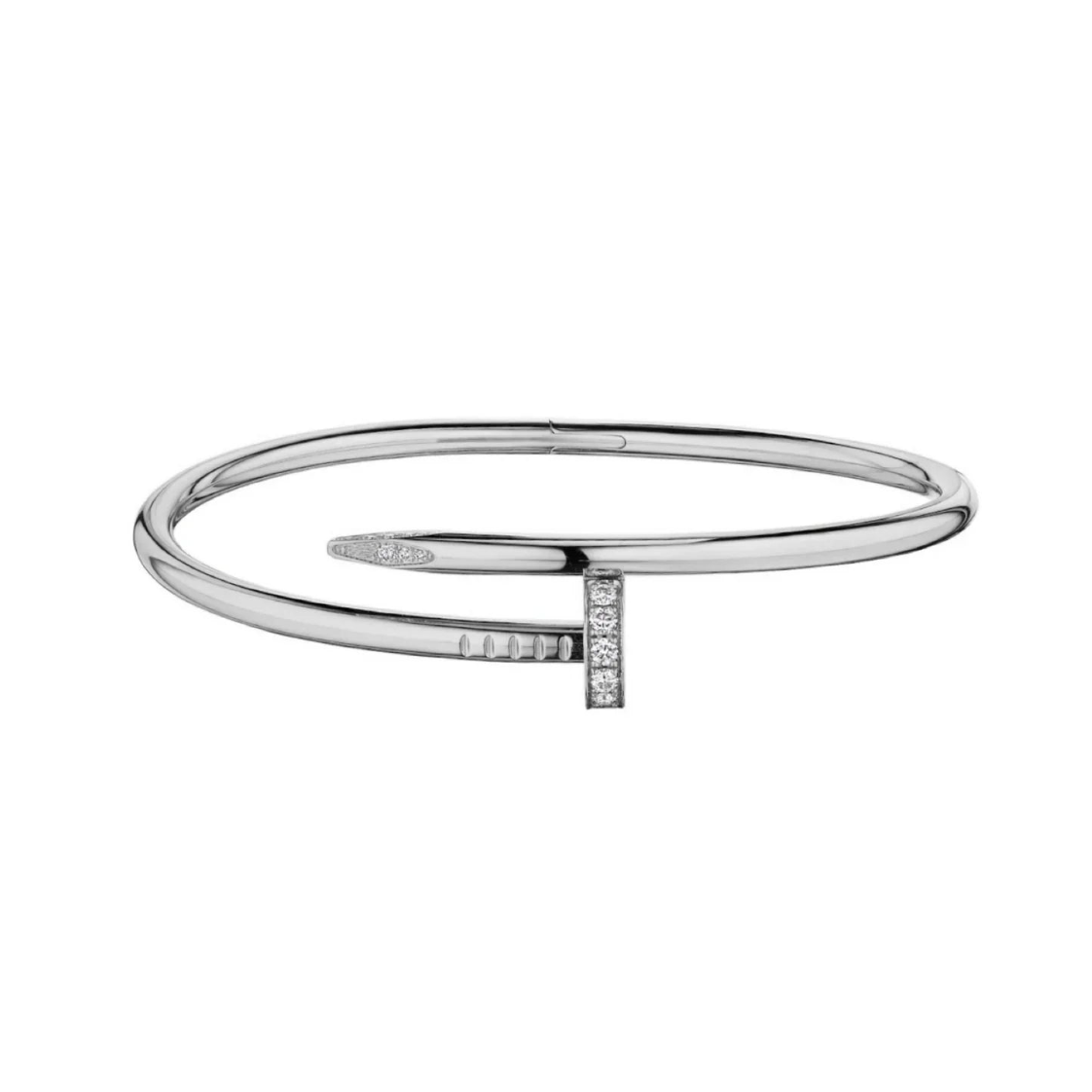 Nagelmanschette - Silber / Diamant