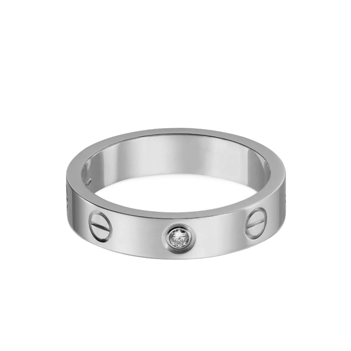 Ava Love Diamant-Stein-Ring - Silber