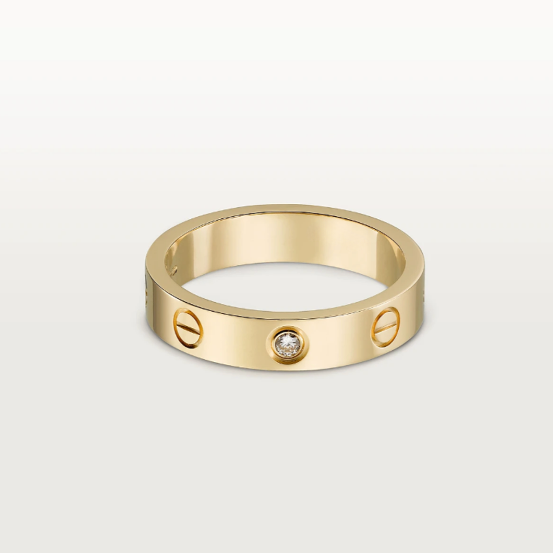 Liebesring mit 1 Diamant