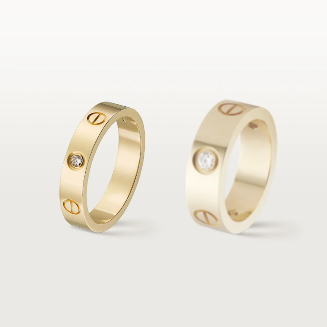Liebesring mit 1 Diamant