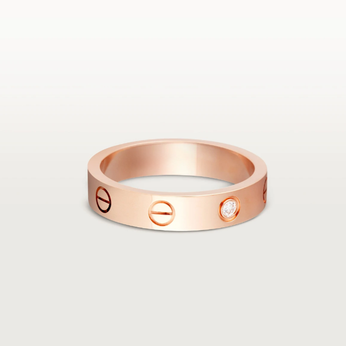 Liebesring mit 1 Diamant