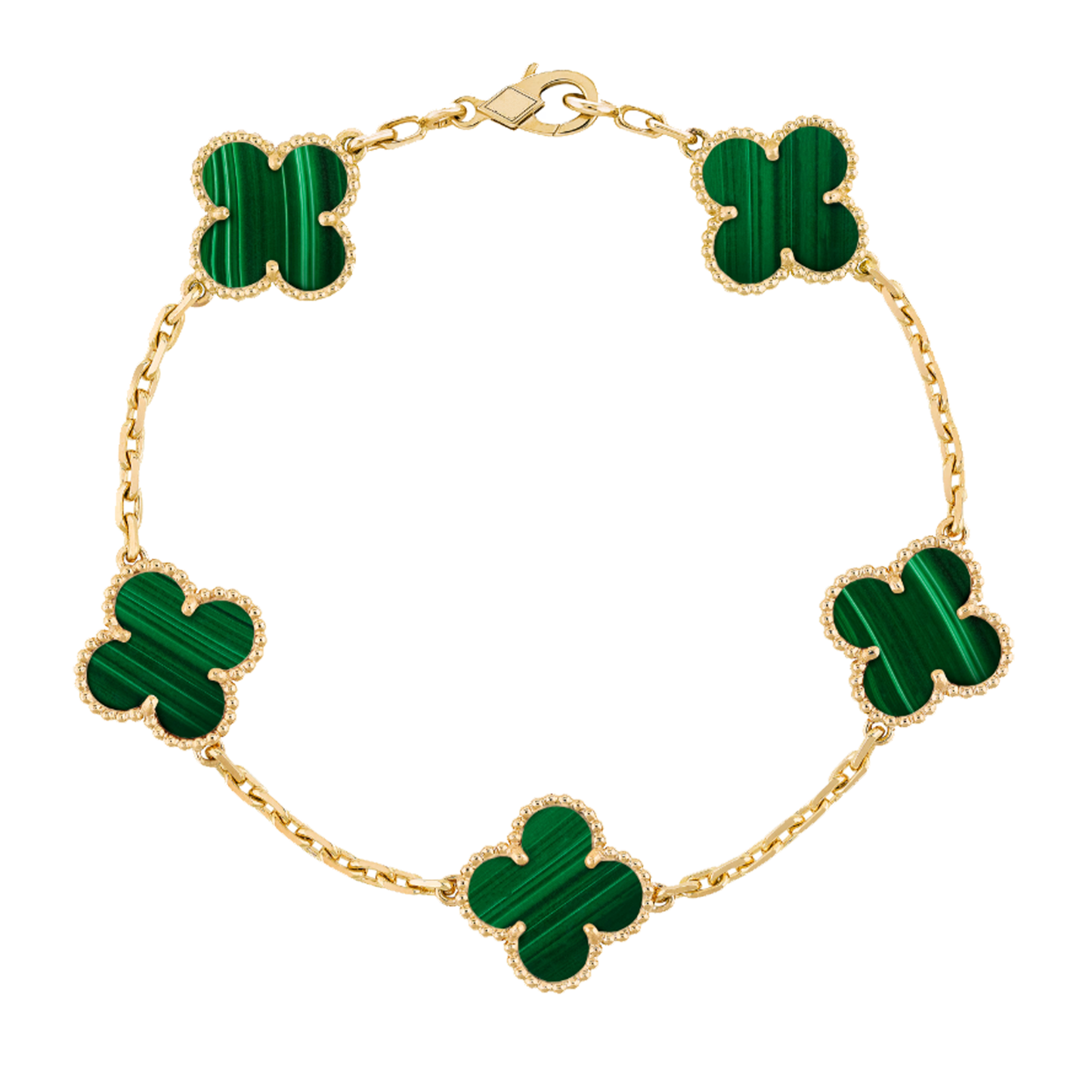 Bernsteinarmband - Gold / Grün