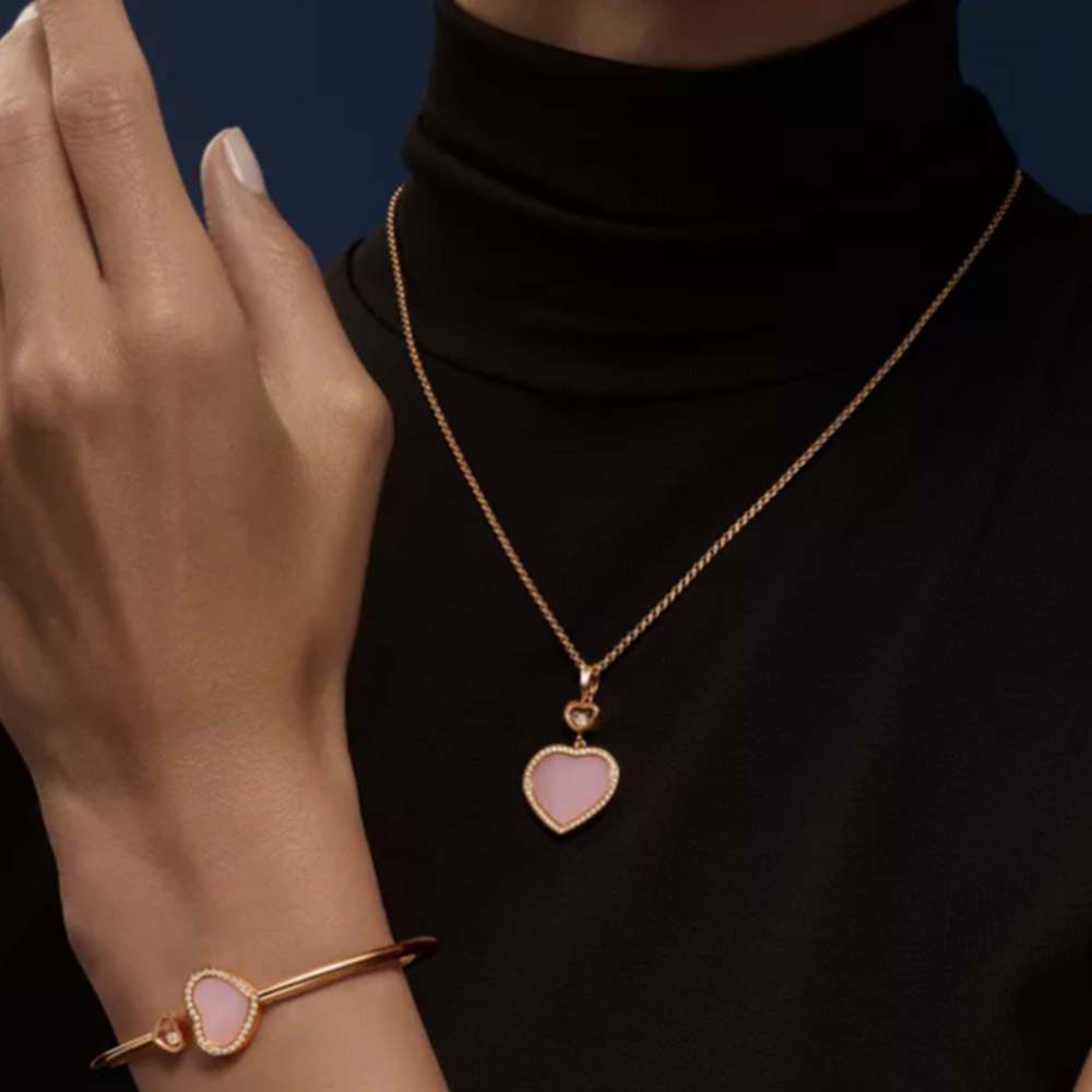 Herz Halskette - Rosa / Roségold