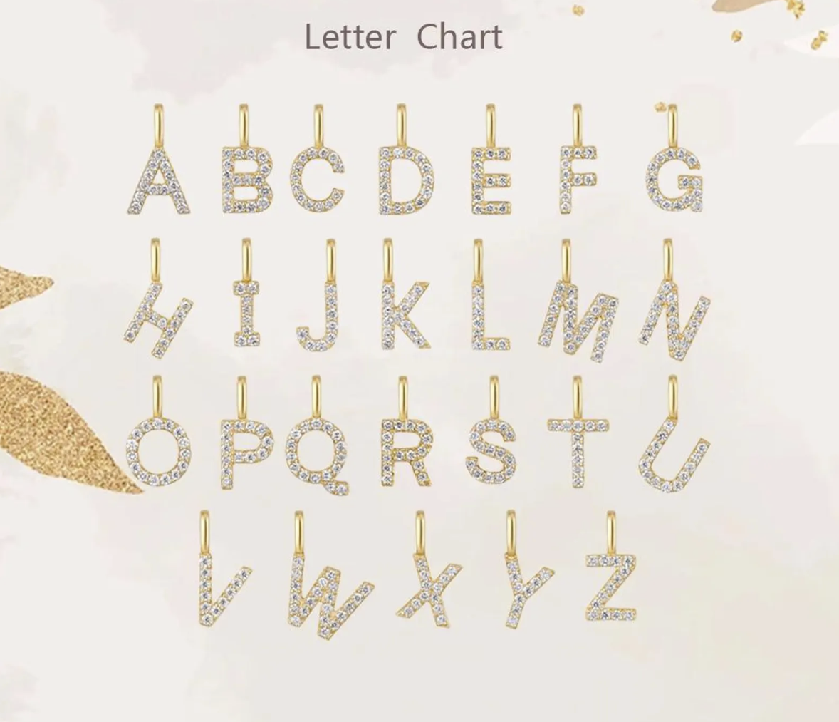 Personalisierte Pavé-Halskette mit Initialen