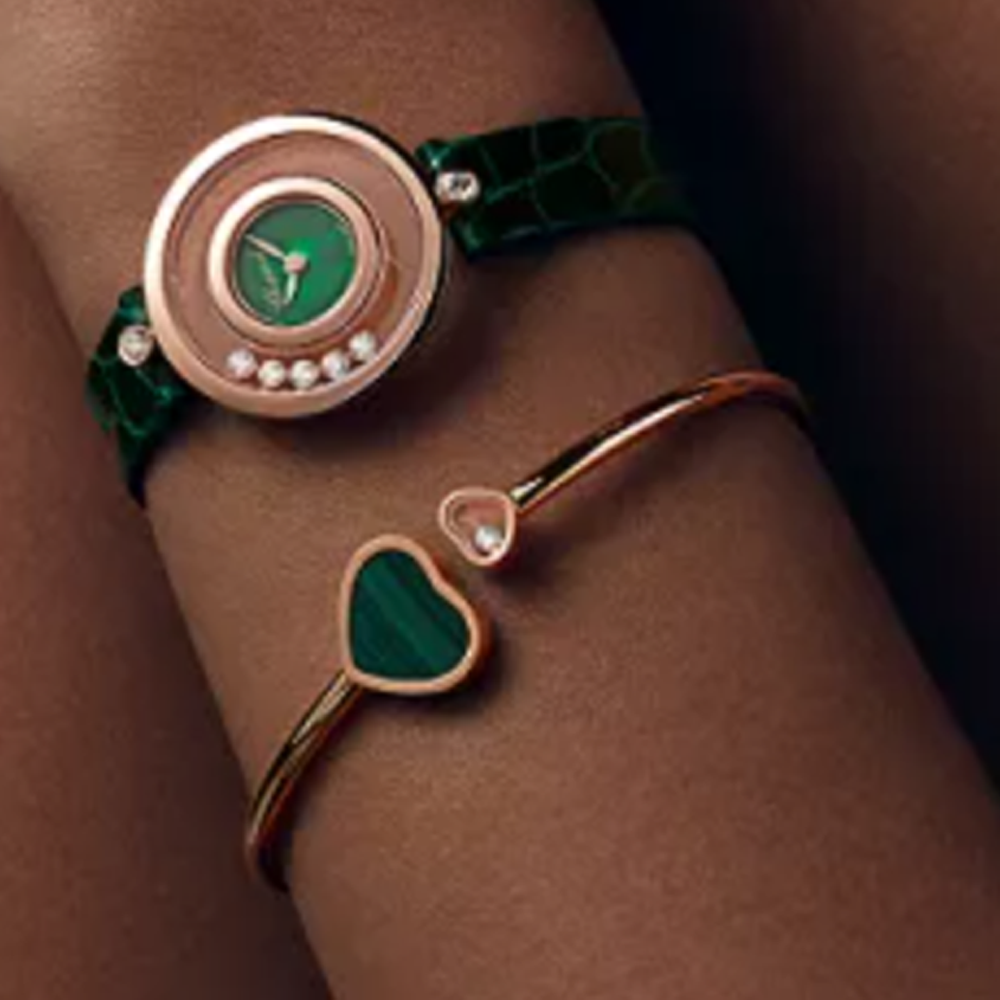 Herz Armband - Roségold Grün