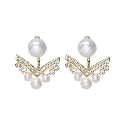 Claudia Perlenohrringe (Gold &amp; Silber)