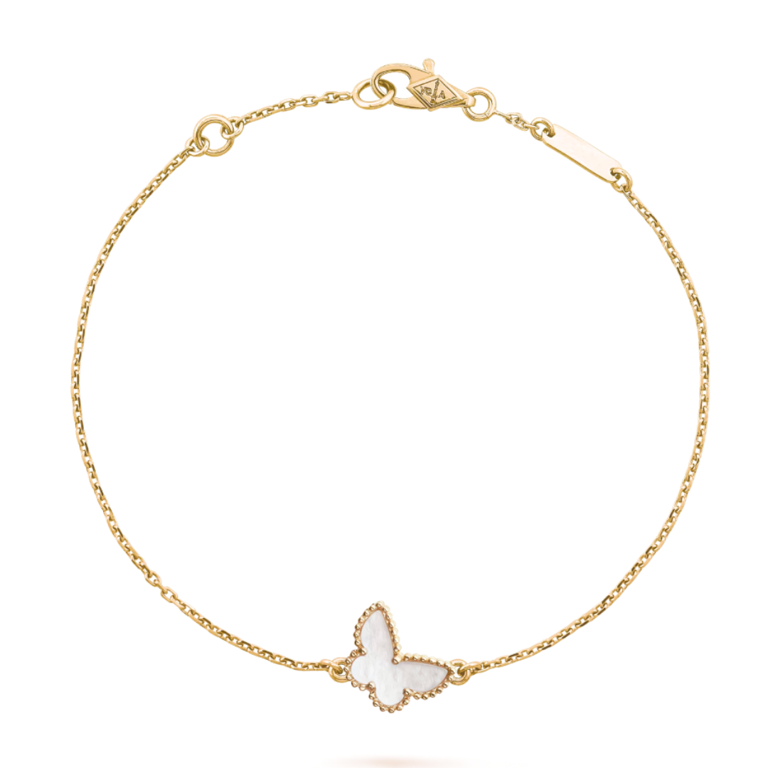 Bernstein Schmetterling Armband - Gold