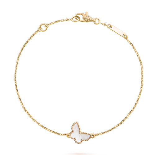Bernstein Schmetterling Armband - Gold