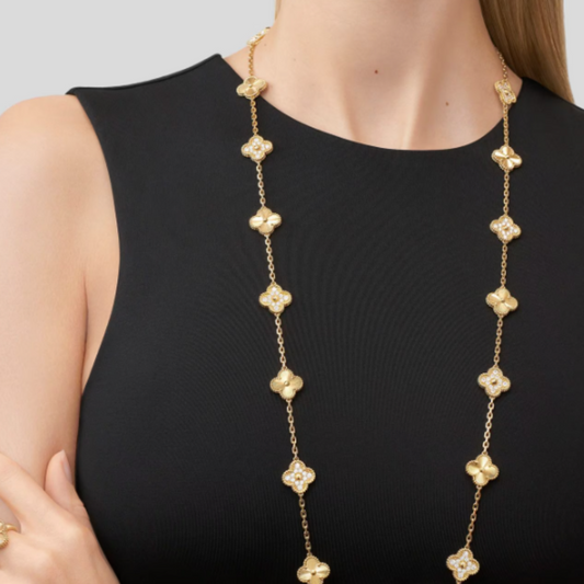 Coki Lange Melli Halskette - Diamant / Gold