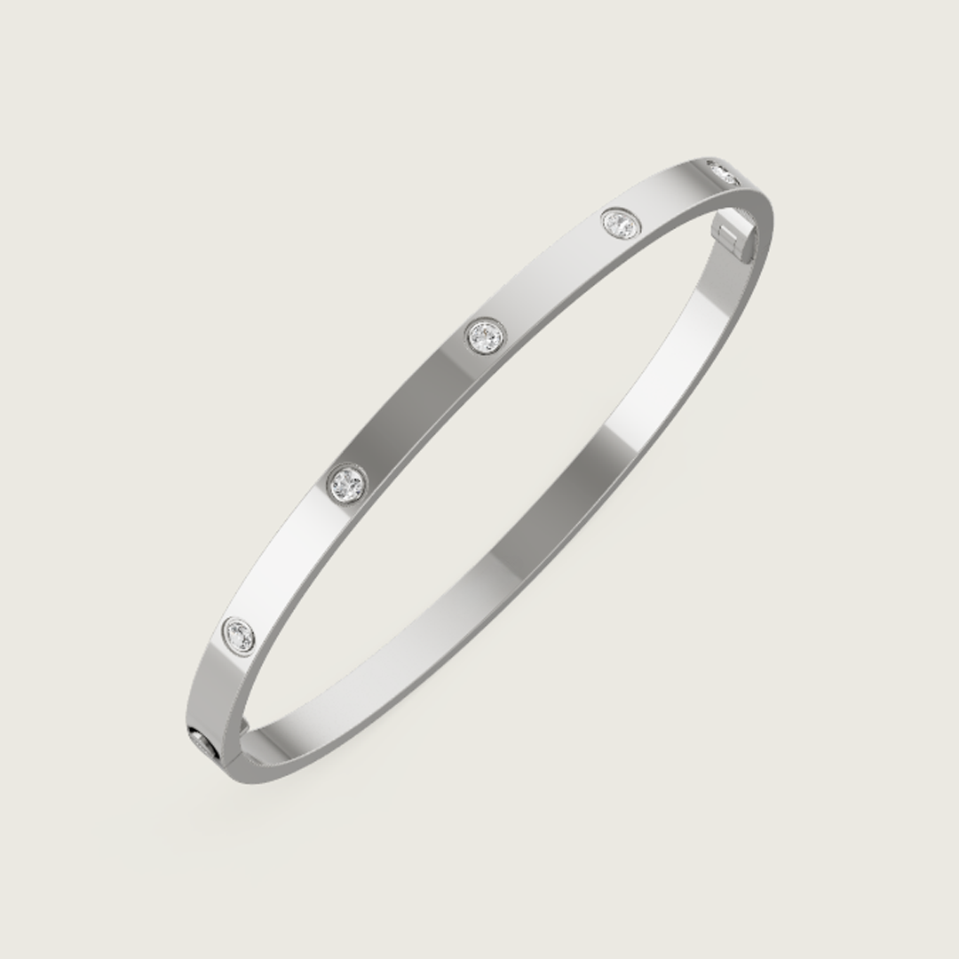 Ava 10-Diamanten-Armband - Dünn