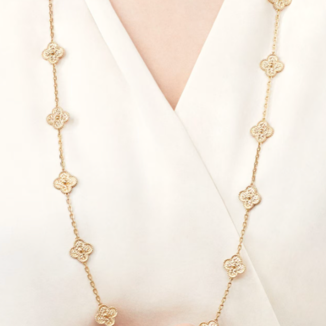 Coki Lange Melli-Halskette - Gold