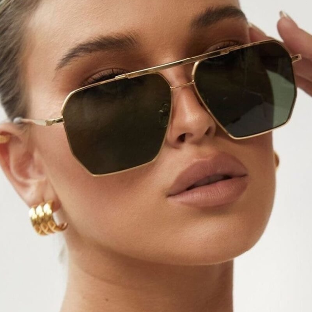 Weiße Sonnenbrille