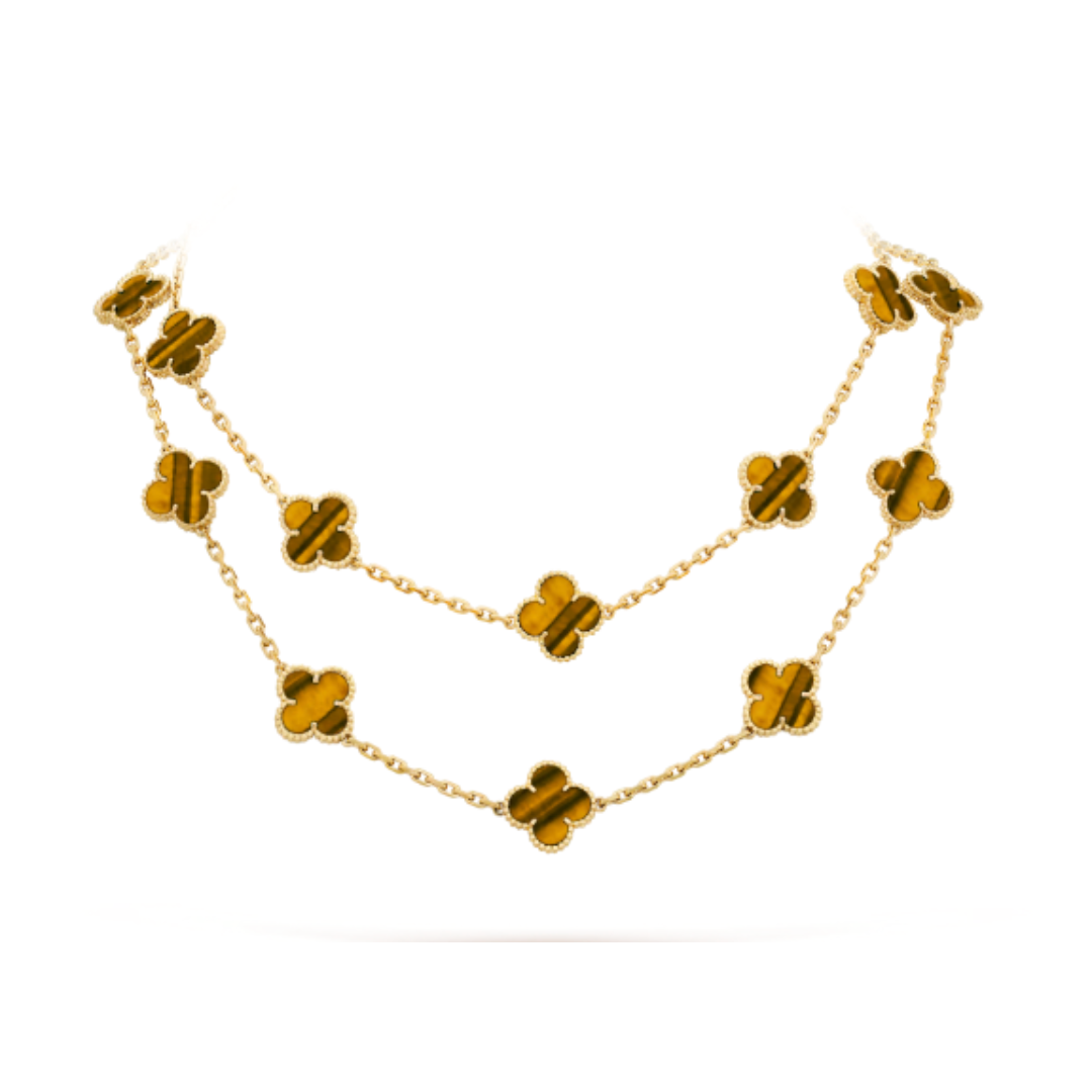 Coki Lange Melli Halskette - Orange / Gold