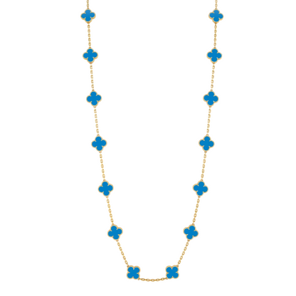 Coki Lange Melli Halskette - Blau / Gold