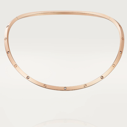 Adèle-Halskette – Roségold / Diamant