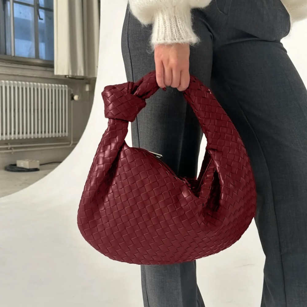 Leona Gewebte Tasche, mittelgroß