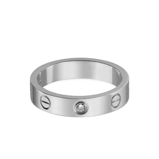 Ava Diamant-Stahlring - Silber