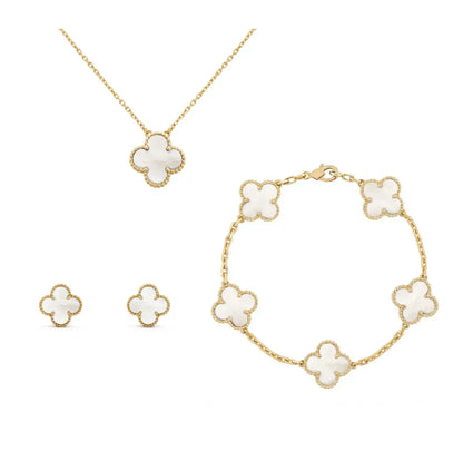 Kleeblatt-Set - Weiß
