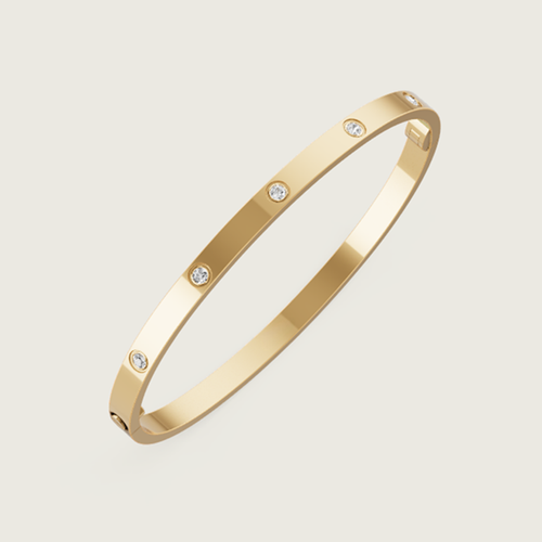 Ava 10-Diamanten-Armband - Dünn