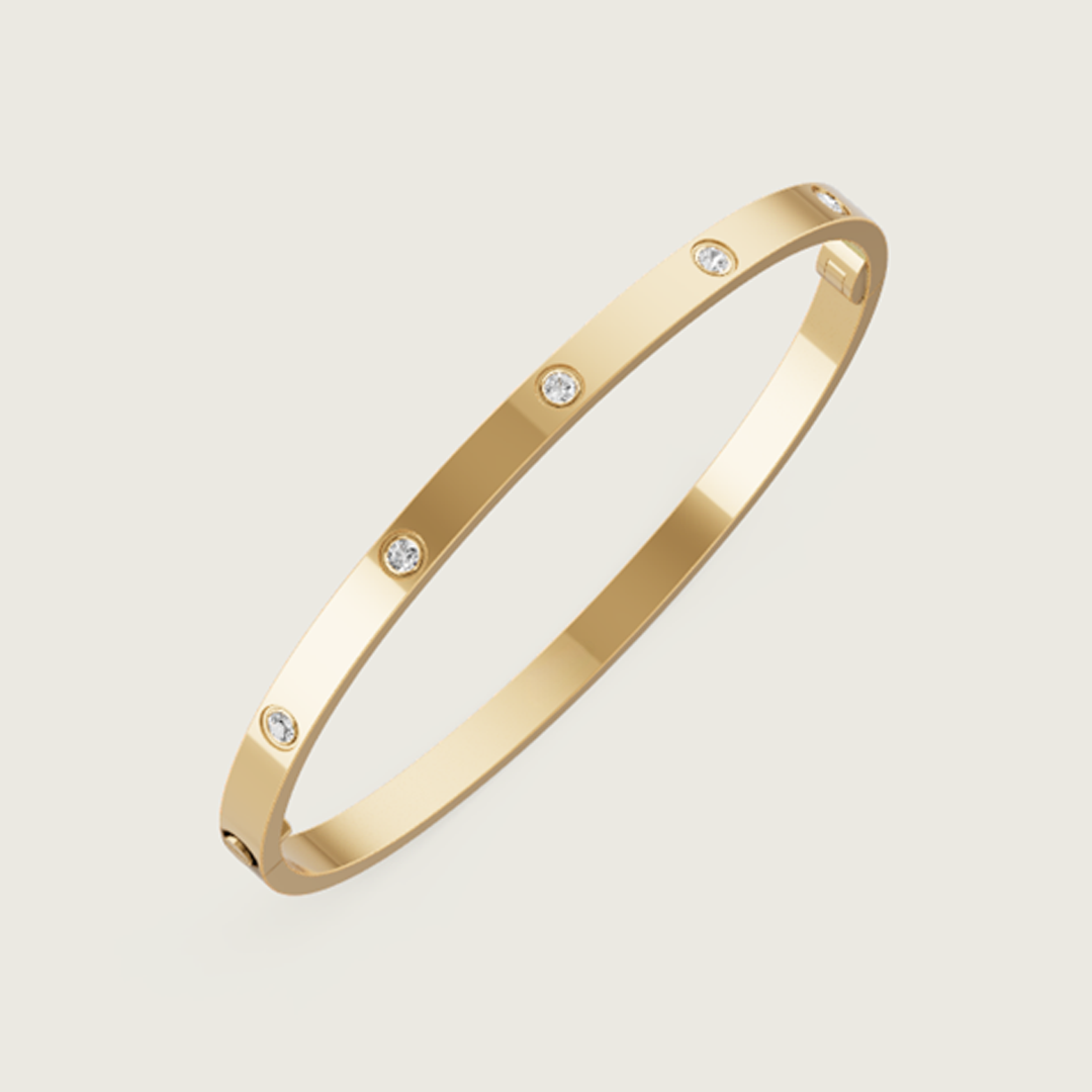 Ava 10-Diamanten-Armband - Dünn