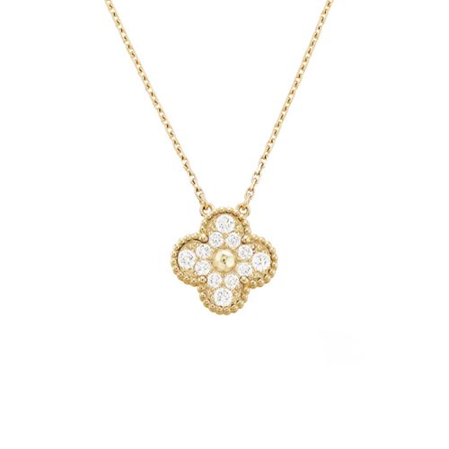 Klee Diamant Halskette