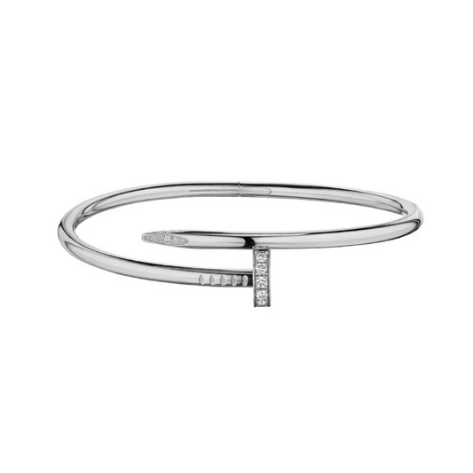 Nagelmanschette - Silber / Diamant 
