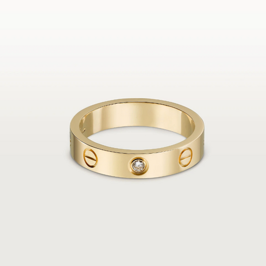 Liebesring mit 1 Diamant