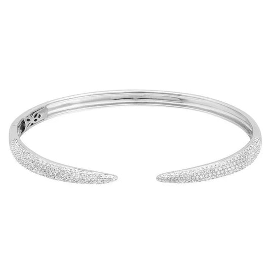 Kristall-Armreif - Silber