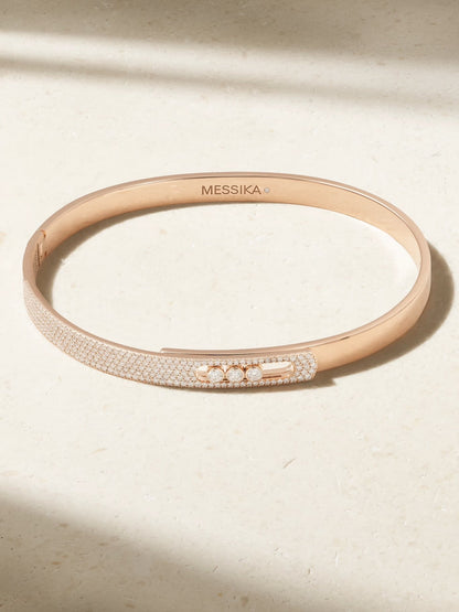 Diamant-Charm-Armreif (alle Farben)