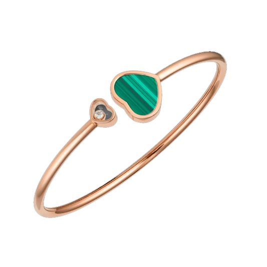Herz Armband - Roségold Grün