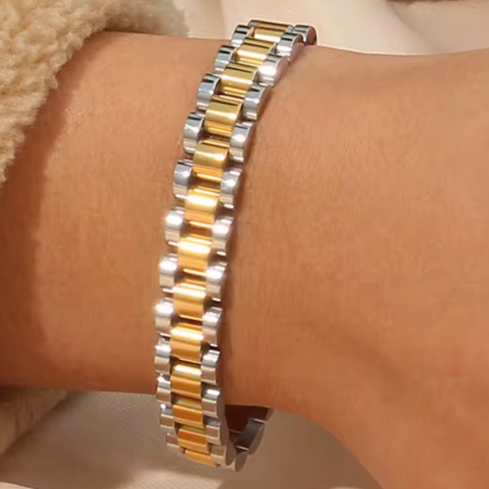 Juliana Doppeltes Uhrenarmband - Gold / Silber