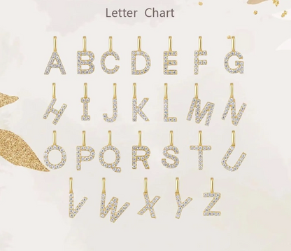 Personalisierte Pavé-Halskette mit Initialen