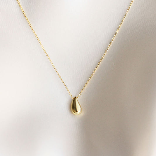 Schlichte Tropfen-Goldkette