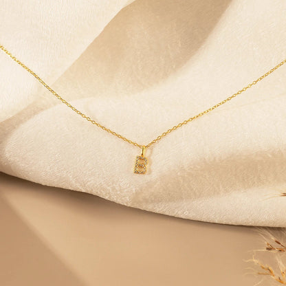 Personalisierte Pavé-Halskette mit Initialen