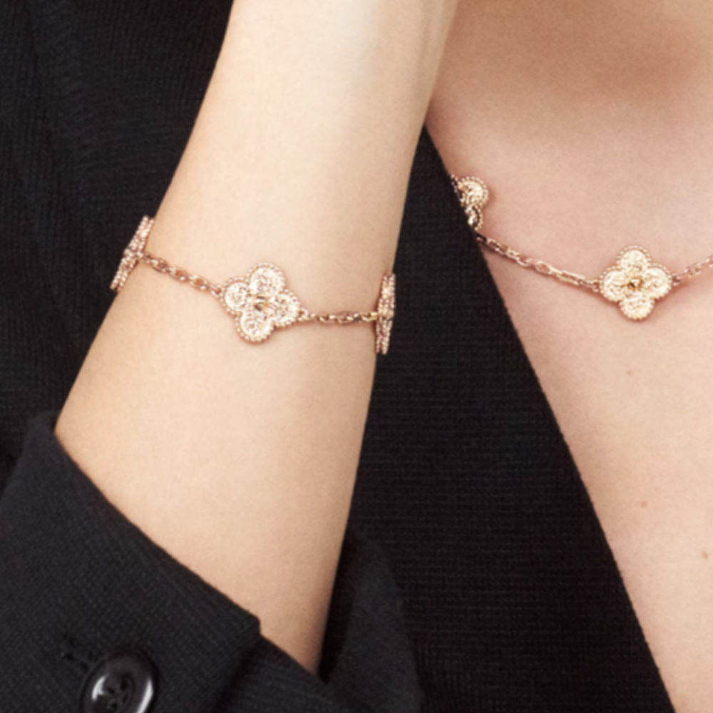 Bernsteinarmband - Roségold